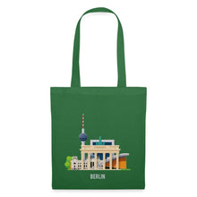 Ladda upp bild till gallerivisning, Jutebeutel Berlin mit Fernsehturm und Brandenburger Tor - Fichte