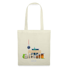 Ladda upp bild till gallerivisning, Jutebeutel Berlin mit Fernsehturm und Brandenburger Tor - Natur