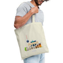 Ladda upp bild till gallerivisning, Jutebeutel Berlin mit Fernsehturm und Brandenburger Tor - Natur