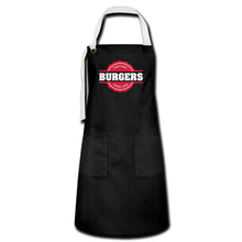 Indlæs billede til gallerivisning Kochschürze - Burger - Schwarz/Weiß