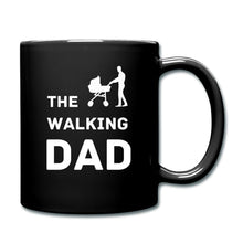 Carica l'immagine nel visualizzatore di Gallery, Schwarze Tasse mit Spruch The Walking Dad und Papa mit Kinderwagen