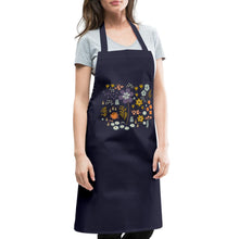 Afbeelding in Gallery-weergave laden, Kochschürze für Damen mit Blumen - Navy