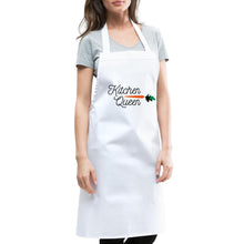 Carica l'immagine nel visualizzatore di Gallery, Küchenschürze für Damen - Kitchen Queen - Weiß