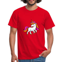 Carica l'immagine nel visualizzatore di Gallery, Männer T-Shirt - Unicorn - Rot