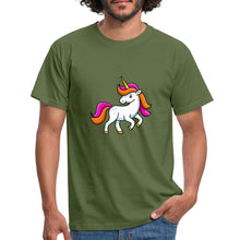 Carica l'immagine nel visualizzatore di Gallery, Männer T-Shirt - Unicorn - Militärgrün