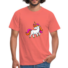 Carica l'immagine nel visualizzatore di Gallery, Männer T-Shirt - Unicorn - Koralle