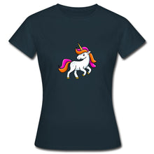 Indlæs billede til gallerivisning Frauen T-Shirt - Unicorn - Navy