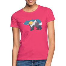 Indlæs billede til gallerivisning Frauen T-Shirt mit Bär und Bergen - Azalea