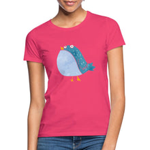 Lataa kuva Galleria-katseluun, Frauen T-Shirt mit süßem Vogel - Azalea
