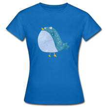 Lataa kuva Galleria-katseluun, Frauen T-Shirt mit süßem Vogel - Royalblau