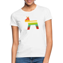 Carica l'immagine nel visualizzatore di Gallery, Frauen T-Shirt mit Pferd - Weiß