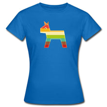 Carica l'immagine nel visualizzatore di Gallery, Frauen T-Shirt mit Pferd - Royalblau