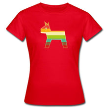 Carica l'immagine nel visualizzatore di Gallery, Frauen T-Shirt mit Pferd - Rot