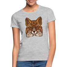 Załaduj obraz do przeglądarki galerii, Frauen T-Shirt - Fuchs - Grau meliert