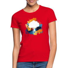 Indlæs billede til gallerivisning Frauen T-Shirt - Bunter Baum - Rot