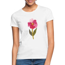 Carregar imagem no visualizador da galeria, Frauen T-Shirt - blühende Blume - Weiß