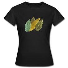 Załaduj obraz do przeglądarki galerii, Frauen T-Shirt - Blätter - Schwarz