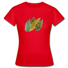 Załaduj obraz do przeglądarki galerii, Frauen T-Shirt - Blätter - Rot