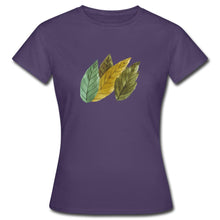 Załaduj obraz do przeglądarki galerii, Frauen T-Shirt - Blätter - Dunkellila