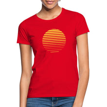 Lataa kuva Galleria-katseluun, Frauen T-Shirt - Sonnenuntergang - Rot