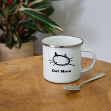 Lataa kuva Galleria-katseluun, Emaille-Tasse - Cat Mom - Weiß
