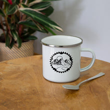 Lataa kuva Galleria-katseluun, Emaille-Tasse - Mountbiking - Weiß