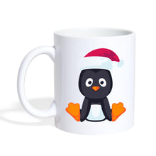 Carregar imagem no visualizador da galeria, Tasse mit Pinguin und Weihnachtsmütze - white