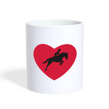 Carregar imagem no visualizador da galeria, Tasse mit Pferd, Reiterin und Herz - white
