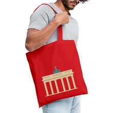 Carregar imagem no visualizador da galeria, Stoffbeutel Berlin mit Brandenburger Tor - Rot