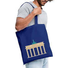 Carregar imagem no visualizador da galeria, Stoffbeutel Berlin mit Brandenburger Tor - Royalblau