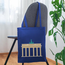Carregar imagem no visualizador da galeria, Stoffbeutel Berlin mit Brandenburger Tor - Royalblau