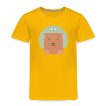 Load image into Gallery viewer, Kinder Premium T-Shirt - Bär und Biene - Sonnengelb
