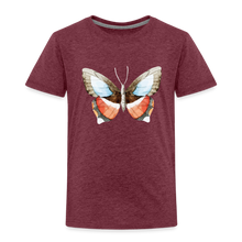 Load image into Gallery viewer, Kinder Premium T-Shirt mit Schmetterling - Bordeauxrot meliert
