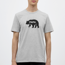 Indlæs billede til gallerivisning Männer T-Shirt - Papa Bär - Grau meliert
