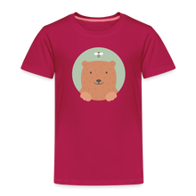Load image into Gallery viewer, Kinder Premium T-Shirt - Bär und Biene - dunkles Pink
