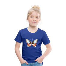 Load image into Gallery viewer, Kinder Premium T-Shirt mit Schmetterling - Königsblau
