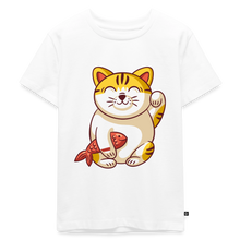 Indlæs billede til gallerivisning Kinder Premium T-Shirt - Katze mit Fisch - Weiß
