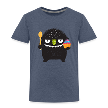Load image into Gallery viewer, Kinder Premium T-Shirt - Kuchen Monster - Blau meliert
