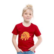 Load image into Gallery viewer, Kinder Premium T-Shirt - Dino Triceratops - Rot
