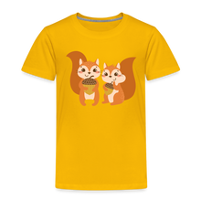 Load image into Gallery viewer, Kinder Premium T-Shirt - Eichhörnchen - Sonnengelb
