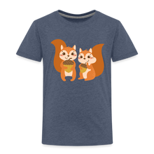 Load image into Gallery viewer, Kinder Premium T-Shirt - Eichhörnchen - Blau meliert
