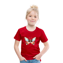 Load image into Gallery viewer, Kinder Premium T-Shirt mit Schmetterling - Rot
