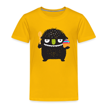 Load image into Gallery viewer, Kinder Premium T-Shirt - Kuchen Monster - Sonnengelb
