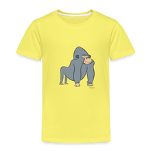 Load image into Gallery viewer, Kinder Premium T-Shirt mit Gorilla - Gelb

