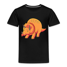 Load image into Gallery viewer, Kinder Premium T-Shirt - Dino Triceratops - Schwarz
