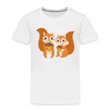 Load image into Gallery viewer, Kinder Premium T-Shirt - Eichhörnchen - Weiß
