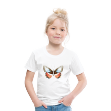 Load image into Gallery viewer, Kinder Premium T-Shirt mit Schmetterling - Weiß
