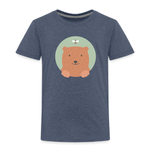 Load image into Gallery viewer, Kinder Premium T-Shirt - Bär und Biene - Blau meliert
