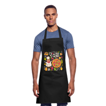 Carica l'immagine nel visualizzatore di Gallery, Küchenschürze für Männer - Pizza - Schwarz
