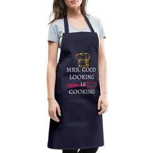 Indlæs billede til gallerivisning Kochschürze - Mrs. Good Looking is Cooking - Navy
